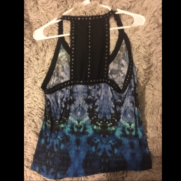 Multi-tone blue top - Picture 4 of 4